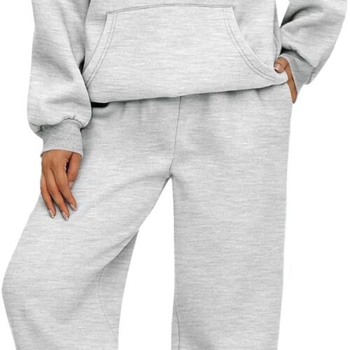 Womens 2 Piece Lounge Sweatsuit Fall Fashion Matching Sweat Sets Oversized Fall Hoodies and Baggy Jogger Sweatpants Fashion Outfits